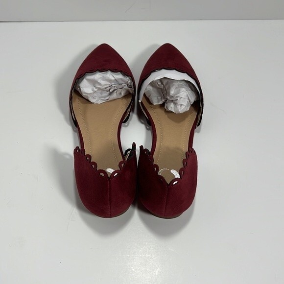 Journee Collection Jezlin Ballet Flats WIne size 8 - Picture 3 of 5